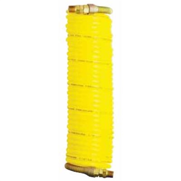 Milton Industries Nylon Recoil Air Hose, 1/4" I. D., 100 Feet, 200 PSI, Yellow 1669-100